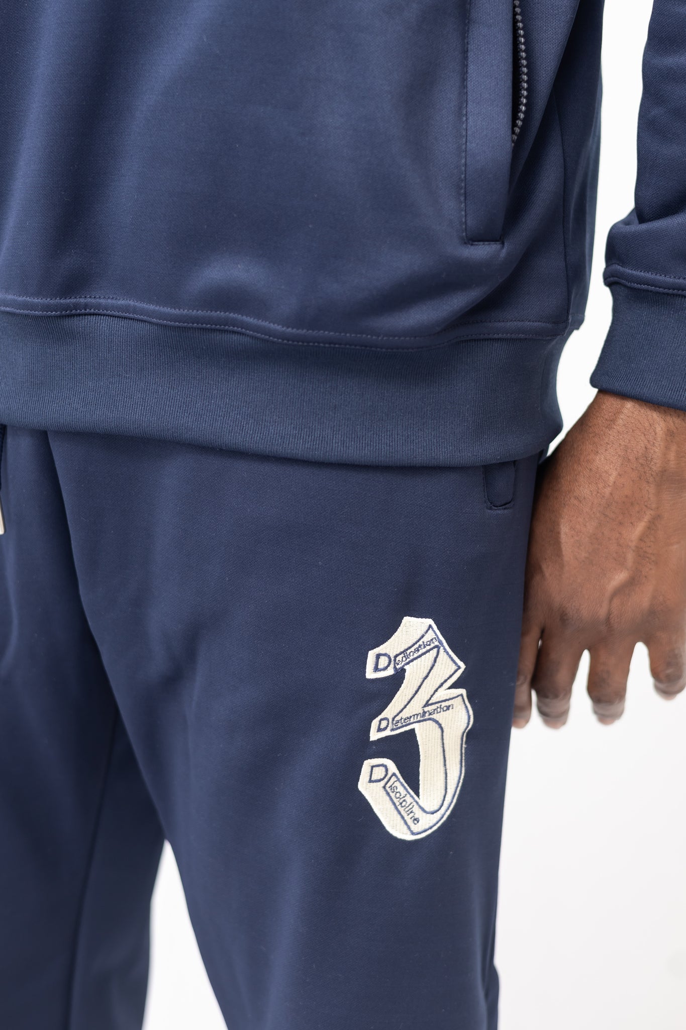 Navy Blue Crewneck Suit